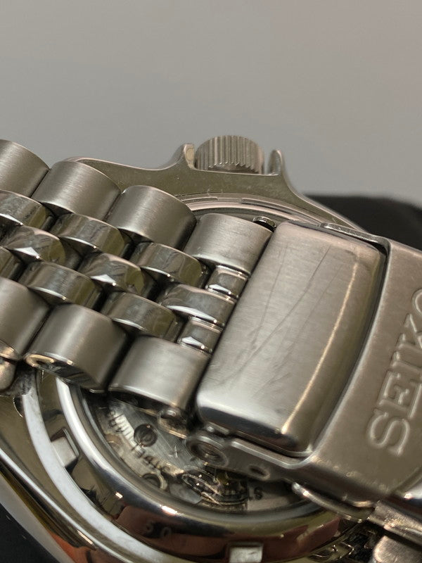 【中古品】【メンズ】 SEIKO セイコー SKX SERIES 5 SPORTS アナログ 自動巻き 腕時計 4R34-00A0 スカイシリーズ ５スポーツ 時計 195-251204-jt-20-min カラー：シルバー 万代Net店