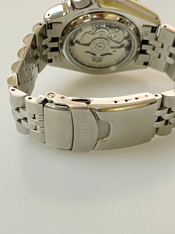 【中古品】【メンズ】 SEIKO セイコー SKX SERIES 5 SPORTS アナログ 自動巻き 腕時計 4R34-00A0 スカイシリーズ ５スポーツ 時計 195-251204-jt-20-min カラー：シルバー 万代Net店