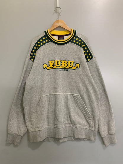 【中古品】【メンズ】 FUBU フブ LOGO SWEATSHIRT ロゴ スウェット トレーナー 146-260714-ta-36-min サイズ：XL カラー：グレー 万代Net店