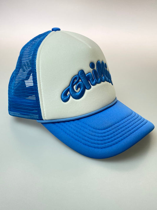 【中古品】【メンズ】 CHILLIN チリン LOGO 5PANEL MESH CAP ロゴ ５パネル メッシュ キャップ 帽子 185-251204-jt-06-min カラー：ブルー 万代Net店