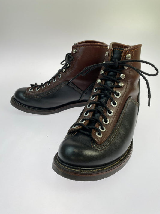【中古品】【メンズ】 LONE WOLF BOOTS ロンウルフブーツ CARPENTER BOOTS F01615 カーペンターブーツ 革靴 164-251203-kk-19-min サイズ：8 カラー：ブラウン/ブラック 万代Net店