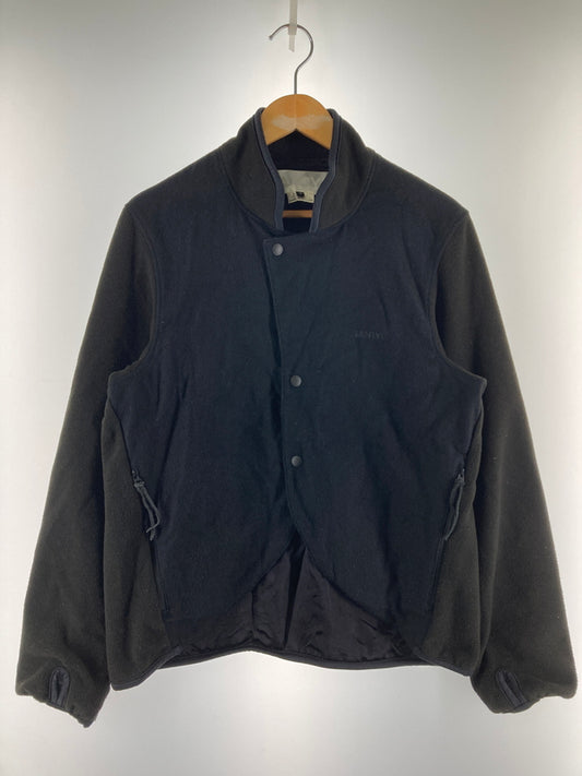 【中古品】【メンズ】 GANRYU ガンリュウ × COMME DES GARCONS コムデギャルソン ウール フラノ フリースジャケット EN-J007 AD2013 アウター 140-251204-jt-29-min サイズ：S カラー：ブラック 万代Net店