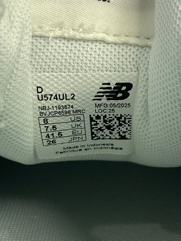 【中古美品】【メンズ】 NEW BALANCE ニューバランス U574UL2 スニーカー メンズ シューズ スエード メッシュアッパー 靴 163-251205-em-01-min サイズ：26.0cm カラー：Grey with Off White 万代Net店