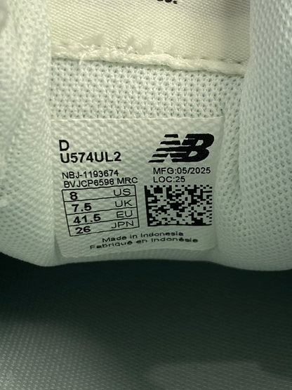 【中古美品】【メンズ】 NEW BALANCE ニューバランス U574UL2 スニーカー メンズ シューズ スエード メッシュアッパー 靴 163-251205-em-01-min サイズ：26.0cm カラー：Grey with Off White 万代Net店