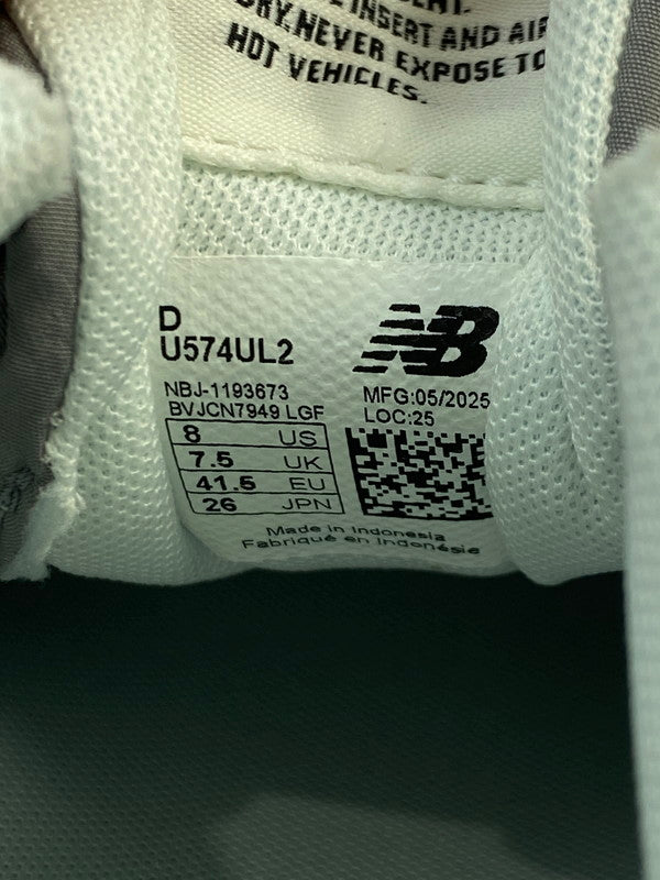 【中古美品】【メンズ】 NEW BALANCE ニューバランス U574UL2 スニーカー メンズ シューズ スエード メッシュアッパー 靴 163-251205-em-02-min サイズ：26.0cm カラー：Grey with Off White 万代Net店