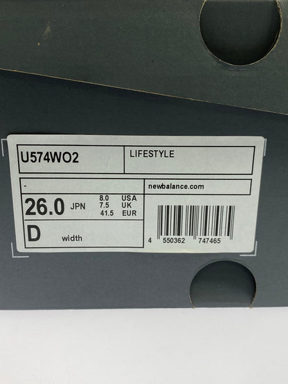 【中古美品】【メンズ】 NEW BALANCE ニューバランス U574WO2 スニーカー メンズ シューズ 靴 スエード メッシュアッパー 163-251205-em-03-min サイズ：26.0cm カラー：BEIGE with OFF WHITE 万代Net店