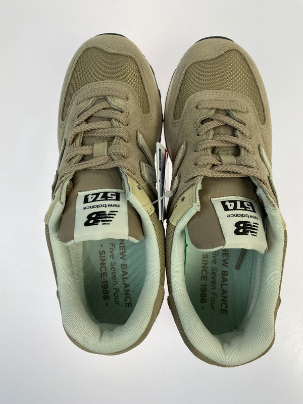【中古美品】【メンズ】 NEW BALANCE ニューバランス U574WO2 スニーカー メンズ シューズ 靴 スエード メッシュアッパー 163-251205-em-03-min サイズ：26.0cm カラー：BEIGE with OFF WHITE 万代Net店