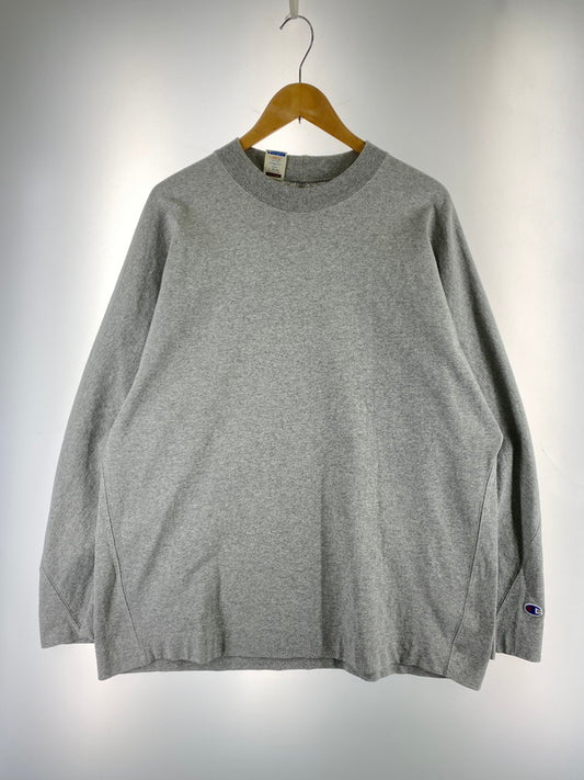 【中古品】【メンズ】 Champion チャンピオン CHAMPION × N.HOOLYWOOD エヌ ハリウッド CREWNECK LONG SLEEVE T-SHIRT C8-A413 クルーネック ロング スリーブ Tシャツ メンズ ロンT ドロップショルダー 140-251205-em-22-min サイズ：L カラー：グレー 万代Net店