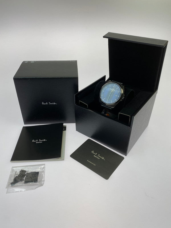 【中古品】【レディース】 Paul Smith ポール・スミス クローズドアイズ デイト クォーツウォッチ 1116-T020658 腕時計 レディース 197-251205-em-10-min カラー：ブルー 万代Net店