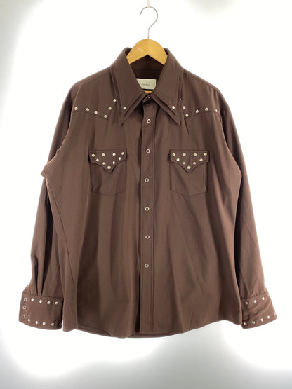 【中古品】【メンズ】 SOERTE ソエルテ SOSTR0423001 OVERSIZE STUDS WESTERN SHIRT オーバーサイズスタッズウエスタンシャツ 140-260725-zi-03-min サイズ：2 カラー：ブラウン 万代Net店
