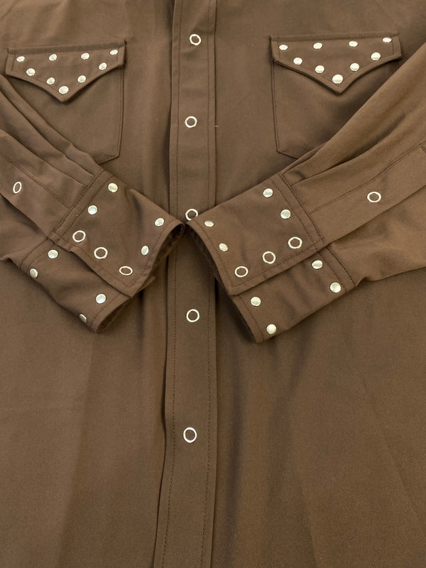 【中古品】【メンズ】 SOERTE ソエルテ SOSTR0423001 OVERSIZE STUDS WESTERN SHIRT オーバーサイズスタッズウエスタンシャツ 140-260725-zi-03-min サイズ：2 カラー：ブラウン 万代Net店