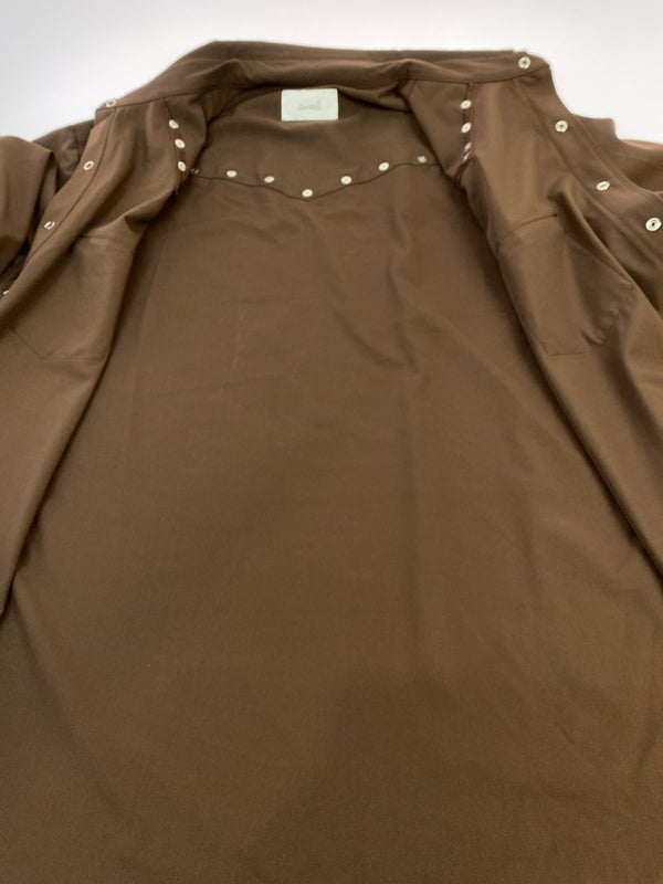 【中古品】【メンズ】 SOERTE ソエルテ SOSTR0423001 OVERSIZE STUDS WESTERN SHIRT オーバーサイズスタッズウエスタンシャツ 140-260725-zi-03-min サイズ：2 カラー：ブラウン 万代Net店