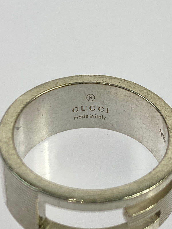 【中古品】【メンズ】 GUCCI グッチ ブランデッド Gリング 032660 指輪 アクセサリー シルバー 925 182-251208-em-35-min カラー：シルバー 万代Net店