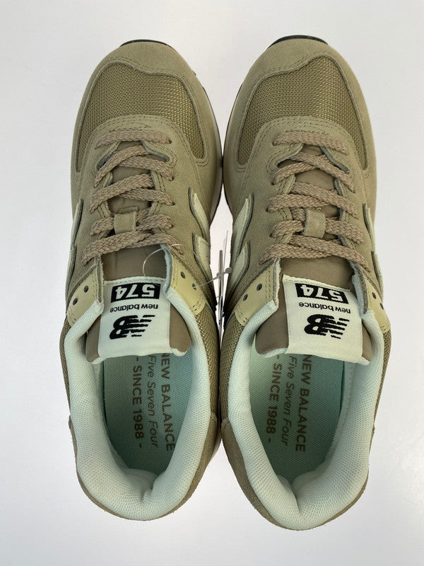 【中古美品】【メンズ】 NEW BALANCE ニューバランス U574WO2 スニーカー メンズ シューズ 靴 スエード メッシュ 163-251208-em-26-min サイズ：27.0cm カラー：BEIGE with OFF WHITE 万代Net店