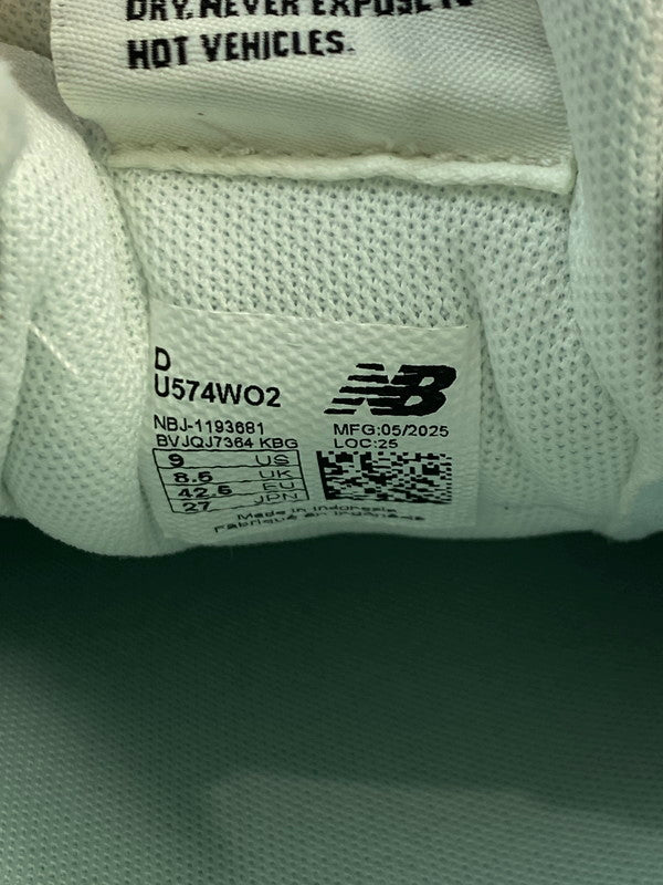 【中古美品】【メンズ】 NEW BALANCE ニューバランス U574WO2 スニーカー メンズ シューズ 靴 スエード メッシュ 163-251208-em-26-min サイズ：27.0cm カラー：BEIGE with OFF WHITE 万代Net店