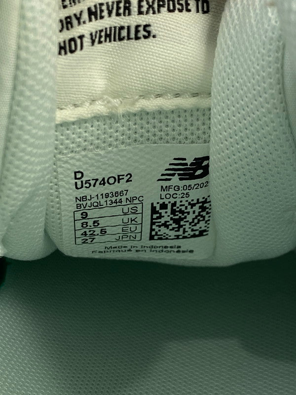 【中古美品】【メンズ】 NEW BALANCE ニューバランス U574OF2 ローカットスニーカー メンズ シューズ 靴 スエード メッシュアッパー 163-251208-em-28-min サイズ：27.0cm カラー：OFF WHITE 万代Net店