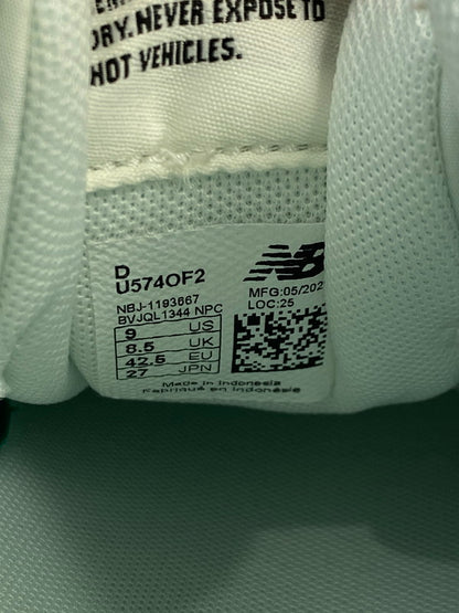 【中古美品】【メンズ】 NEW BALANCE ニューバランス U574OF2 ローカットスニーカー メンズ シューズ 靴 スエード メッシュアッパー 163-251208-em-28-min サイズ：27.0cm カラー：OFF WHITE 万代Net店