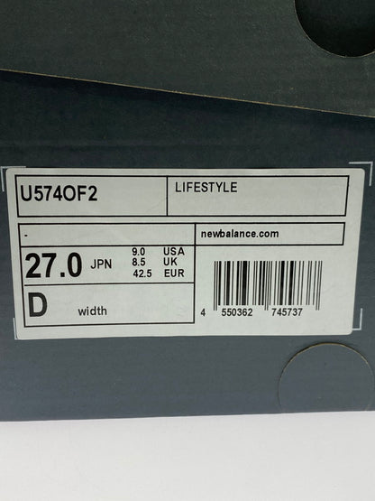 【中古美品】【メンズ】 NEW BALANCE ニューバランス U574OF2 ローカットスニーカー メンズ シューズ 靴 スエード メッシュアッパー 163-251208-em-27-min サイズ：27.0cm カラー：OFF WHITE 万代Net店