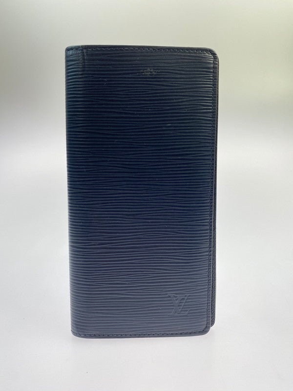 【中古品】【メンズ/レディース】 LOUIS VUITTON ルイ・ヴィトン ポルトフォイユ ブラザ M61816 CA0271 エピ 長財布 ロング ウォレット 179-251208-em-30-min カラー：ブルーマリーヌ（ネイビー） 万代Net店
