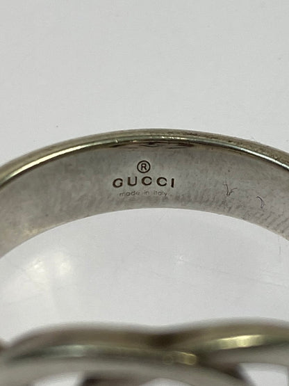 【中古品】【メンズ/レディース】 GUCCI グッチ インターロッキング Gリング 指輪 シルバー 925 182-251208-em-34-min カラー：シルバー 万代Net店
