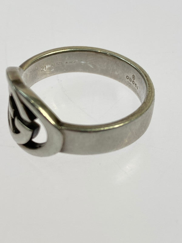 【中古品】【メンズ/レディース】 GUCCI グッチ インターロッキング Gリング 指輪 シルバー 925 182-251208-em-34-min カラー：シルバー 万代Net店