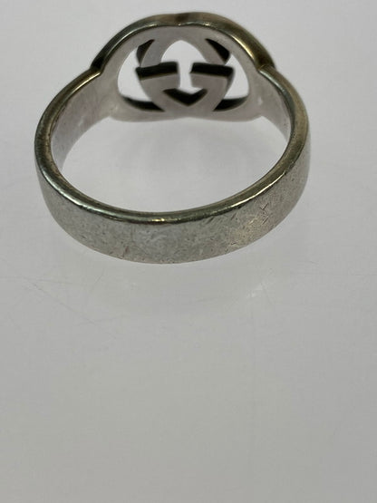 【中古品】【メンズ/レディース】 GUCCI グッチ インターロッキング Gリング 指輪 シルバー 925 182-251208-em-34-min カラー：シルバー 万代Net店