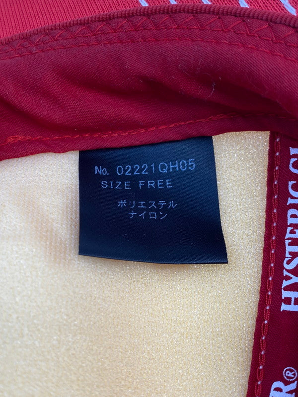 【中古品】【メンズ/レディース】 HYSTERIC GLAMOUR ヒステリックグラマー SPEEDSTER MESH CAP 02221QH05 メッシュ キャップ 帽子 トラッカー 185-251208-em-33-min サイズ：F カラー：レッド 万代Net店