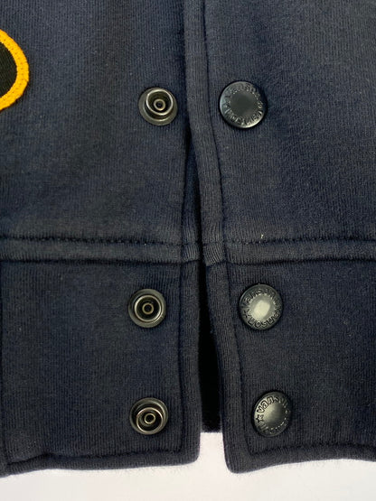 【中古品】【メンズ】 VANSON バンソン スタジャン メンズ アウター スタジアムジャンパー フード欠品 145-251205-em-45-min サイズ：L カラー：ネイビー/ホワイト 万代Net店