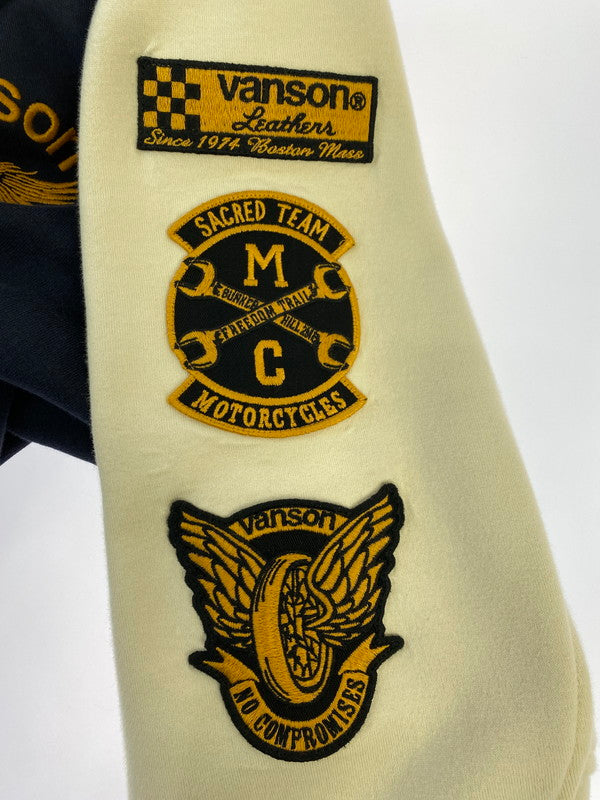 【中古品】【メンズ】 VANSON バンソン スタジャン メンズ アウター スタジアムジャンパー フード欠品 145-251205-em-45-min サイズ：L カラー：ネイビー/ホワイト 万代Net店