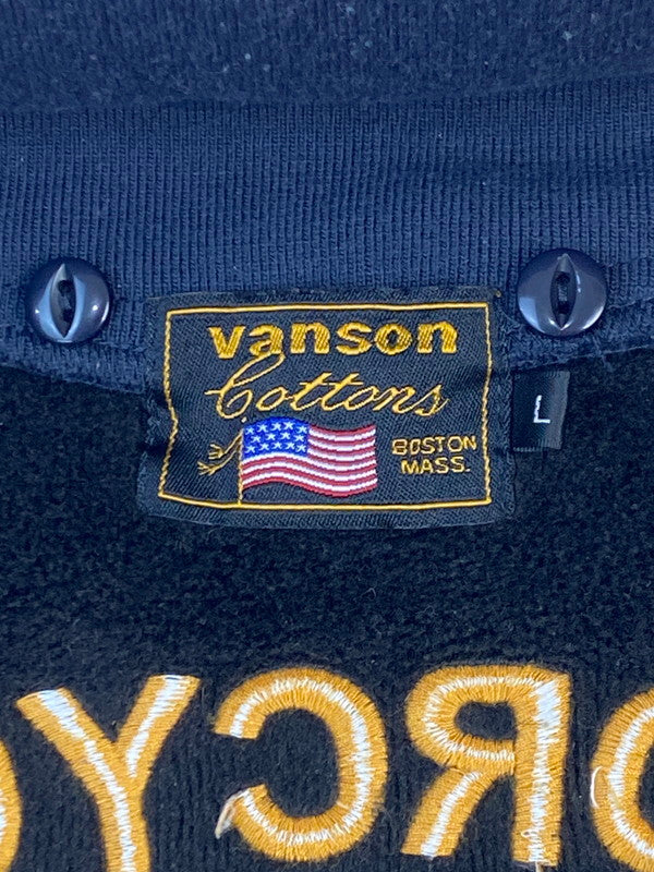 【中古品】【メンズ】 VANSON バンソン スタジャン メンズ アウター スタジアムジャンパー フード欠品 145-251205-em-45-min サイズ：L カラー：ネイビー/ホワイト 万代Net店