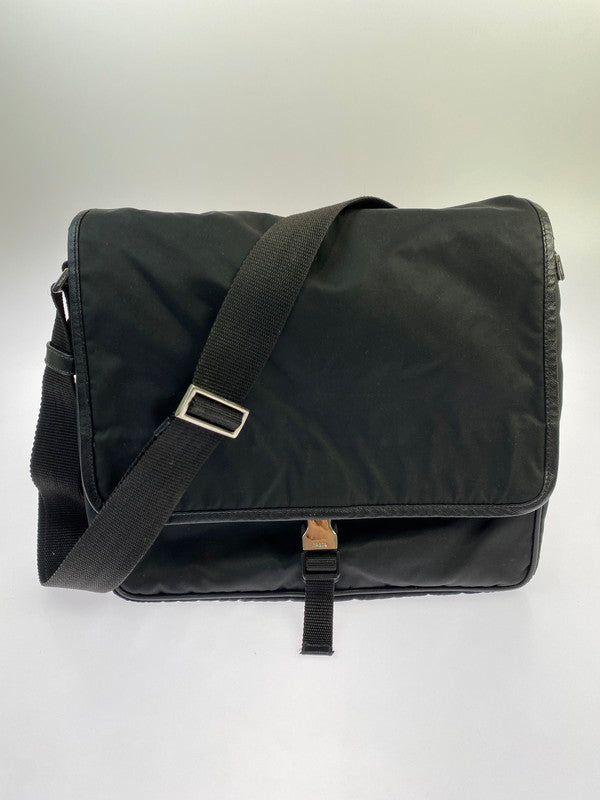 【中古品】【メンズ/レディース】 PRADA プラダ MESSENGERBAG メッセンジャーバッグ ショルダーバッグ カバン 180-251212-yn-02-min カラー：ブラック 万代Net店