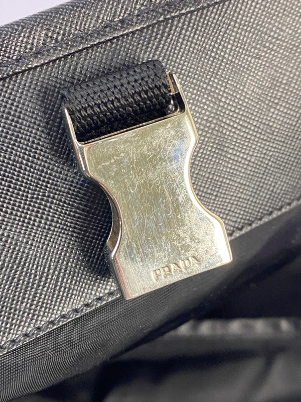 【中古品】【メンズ/レディース】 PRADA プラダ MESSENGERBAG メッセンジャーバッグ ショルダーバッグ カバン 180-251212-yn-02-min カラー：ブラック 万代Net店