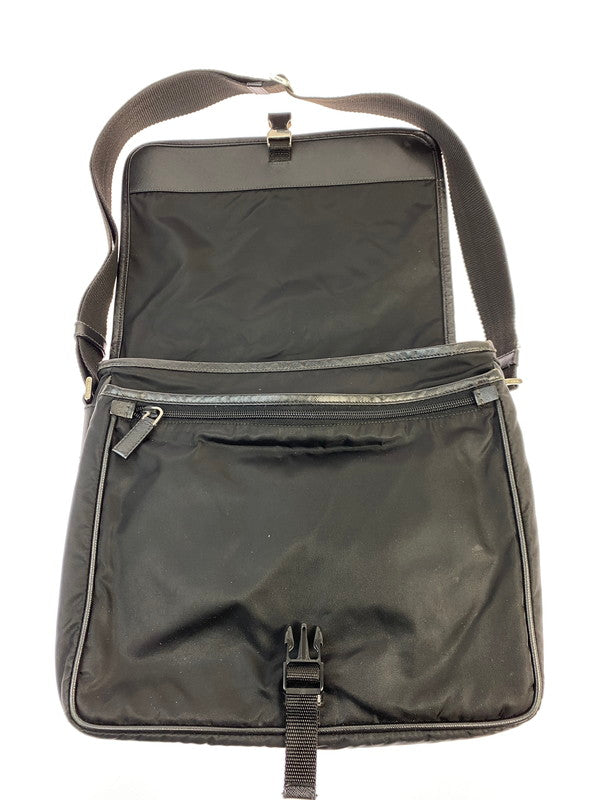 【中古品】【メンズ/レディース】 PRADA プラダ MESSENGERBAG メッセンジャーバッグ ショルダーバッグ カバン 180-251212-yn-02-min カラー：ブラック 万代Net店