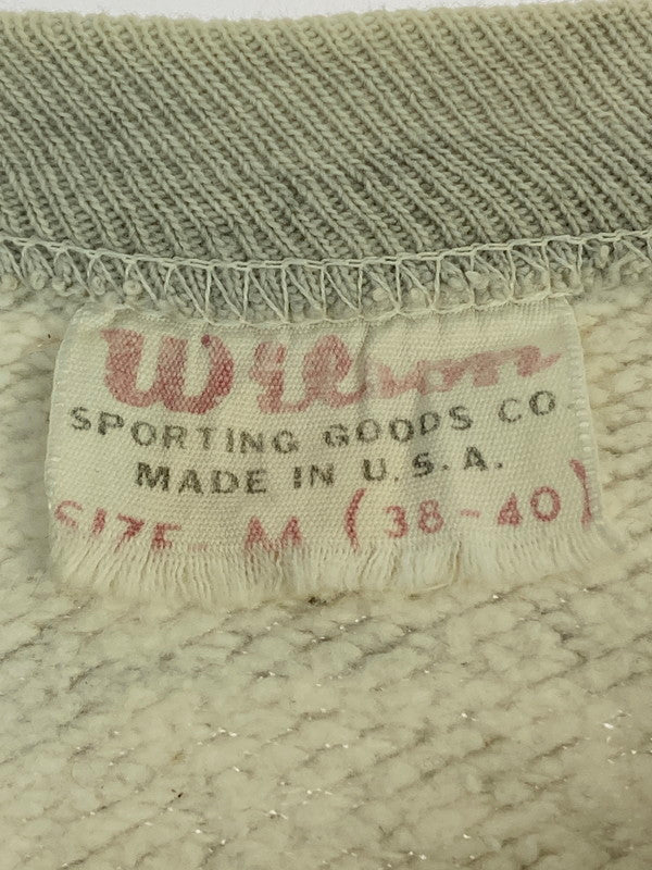 【現状渡し品】【メンズ】 wilson ウィルソン 50's 前V COLLEGE SWEATSHIRT VINTAGE カレッジスウェットシャツ トップス トレーナー ヴィンテージ 146-251207-kk-12-min サイズ：M カラー：グレー 万代Net店