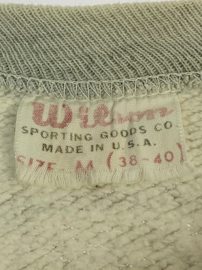 【現状渡し品】【メンズ】 wilson ウィルソン 50's 前V COLLEGE SWEATSHIRT VINTAGE カレッジスウェットシャツ トップス トレーナー ヴィンテージ 146-251207-kk-12-min サイズ：M カラー：グレー 万代Net店