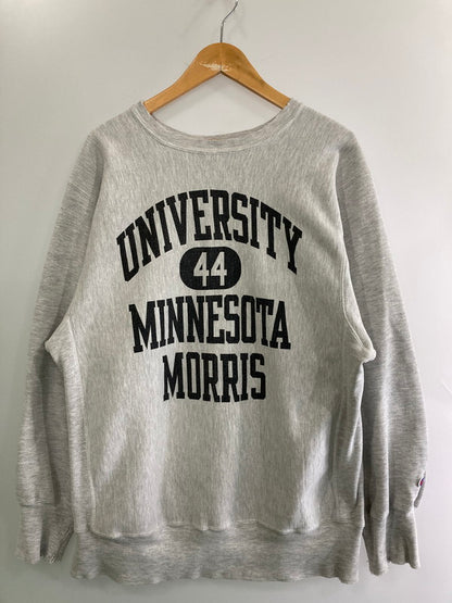 【現状渡し品】【メンズ】 Champion チャンピオン 90's REVERSE WEAVE COLLEGE PRINT SWEATSHIRT 90年代 リバースウィーブ カレッジプリント スウェットシャツ トップス トレーナー 4段プリント 146-251207-kk-13-min サイズ：XL カラー：グレー 万代Net店