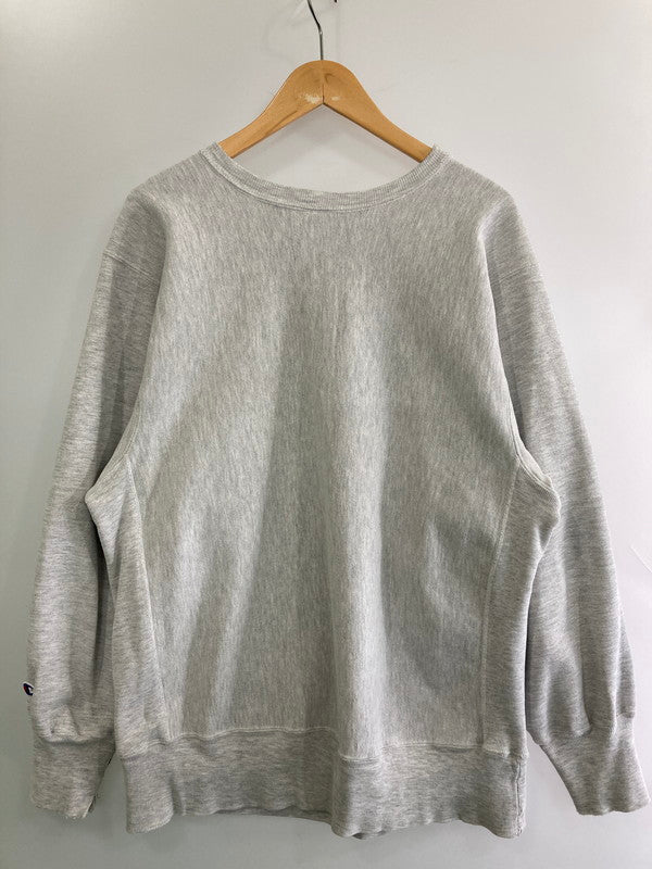 【現状渡し品】【メンズ】 Champion チャンピオン 90's REVERSE WEAVE COLLEGE PRINT SWEATSHIRT 90年代 リバースウィーブ カレッジプリント スウェットシャツ トップス トレーナー 4段プリント 146-251207-kk-13-min サイズ：XL カラー：グレー 万代Net店