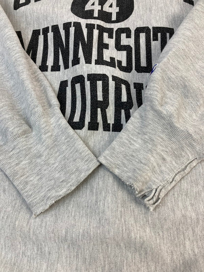 【現状渡し品】【メンズ】 Champion チャンピオン 90's REVERSE WEAVE COLLEGE PRINT SWEATSHIRT 90年代 リバースウィーブ カレッジプリント スウェットシャツ トップス トレーナー 4段プリント 146-251207-kk-13-min サイズ：XL カラー：グレー 万代Net店