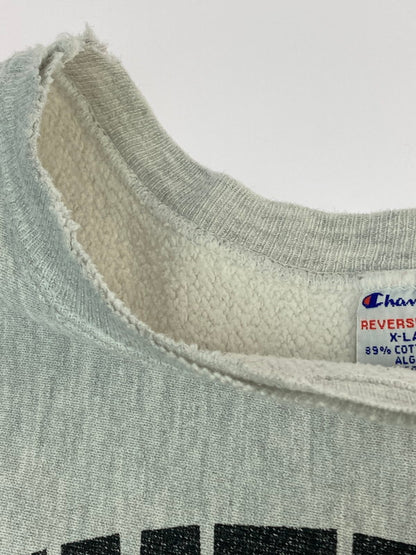 【現状渡し品】【メンズ】 Champion チャンピオン 90's REVERSE WEAVE COLLEGE PRINT SWEATSHIRT 90年代 リバースウィーブ カレッジプリント スウェットシャツ トップス トレーナー 4段プリント 146-251207-kk-13-min サイズ：XL カラー：グレー 万代Net店