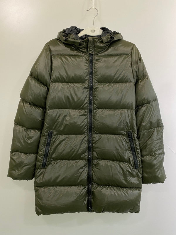 【中古品】【レディース】 DUVETICA デュベティカ KAPPA FOOD DOWN COAT D.037.00.MFG-1057R カッパ フード ダウンコート アウター ジャケット 168-251210-kk-48-min サイズ：40 カラー：モスグリーン 万代Net店