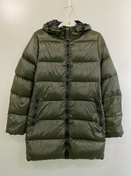 【中古品】【レディース】 DUVETICA デュベティカ KAPPA FOOD DOWN COAT D.037.00.MFG-1057R カッパ フード ダウンコート アウター ジャケット 168-251210-kk-48-min サイズ：40 カラー：モスグリーン 万代Net店