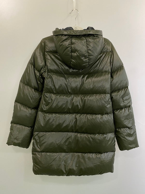 【中古品】【レディース】 DUVETICA デュベティカ KAPPA FOOD DOWN COAT D.037.00.MFG-1057R カッパ フード ダウンコート アウター ジャケット 168-251210-kk-48-min サイズ：40 カラー：モスグリーン 万代Net店