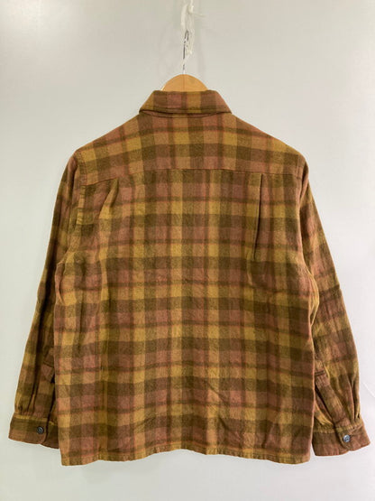 【中古品】【メンズ】 MONTBLANC モンブラン 50-60's L/S WOOL CHECK SHIRT VINTAGE 50-60年代 ロングスリーブ ウールチェックシャツ 長袖 トップス ヴィンテージ 146-251207-kk-11-min サイズ：L カラー：ブラウン 万代Net店