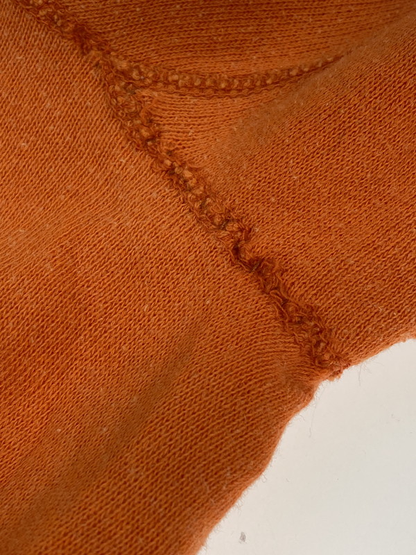 【現状渡し品】【メンズ】 ARTEX アルテックス 60's FLOCKY PRINT SWEAT SHIRT VINTAGE 60年代 フロッキープリント スウェットシャツ トップス トレーナー ヴィンテージ 146-251207-kk-15-min サイズ：L カラー：オレンジ 万代Net店