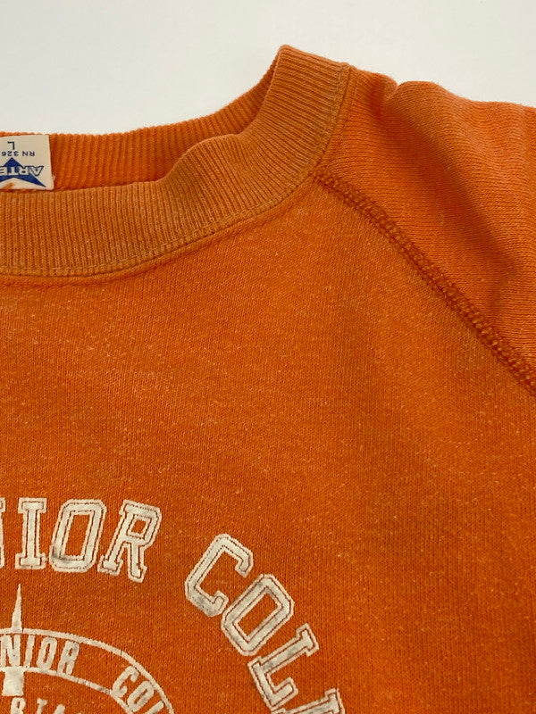 【現状渡し品】【メンズ】 ARTEX アルテックス 60's FLOCKY PRINT SWEAT SHIRT VINTAGE 60年代 フロッキープリント スウェットシャツ トップス トレーナー ヴィンテージ 146-251207-kk-15-min サイズ：L カラー：オレンジ 万代Net店