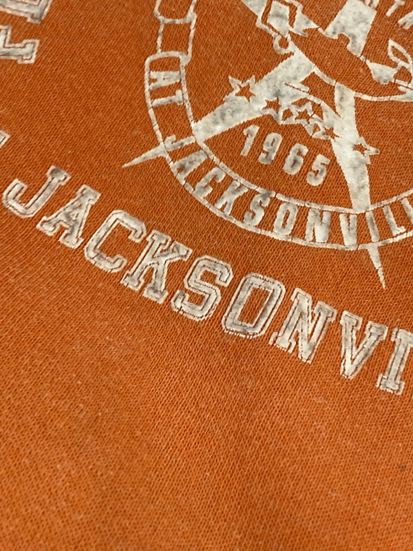 【現状渡し品】【メンズ】 ARTEX アルテックス 60's FLOCKY PRINT SWEAT SHIRT VINTAGE 60年代 フロッキープリント スウェットシャツ トップス トレーナー ヴィンテージ 146-251207-kk-15-min サイズ：L カラー：オレンジ 万代Net店