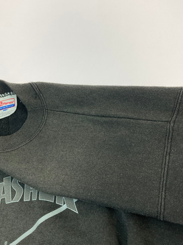 【現状渡し品】【メンズ】 THRASHER スラッシャー 90's DIAMOND LOGO REFLECTOR PRINT SWEAT 90年代 ダイアモンド ロゴ リフレクター プリント スウェット トップス トレーナー 142-251207-kk-09-min サイズ：M カラー：ブラック 万代Net店