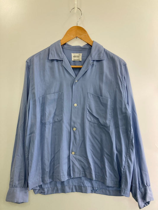 【現状渡し品】【メンズ】 TOWNCRAFT タウンクラフト 50's L/S RAYON SHIRT VINTAGE 50年代 ロングスリーブ レーヨンシャツ 長袖 トップス NATIONAL CITY KIWANIS 刺繍 ヴィンテージ 146-251207-kk-10-min サイズ：M カラー：ライトブルー 万代Net店