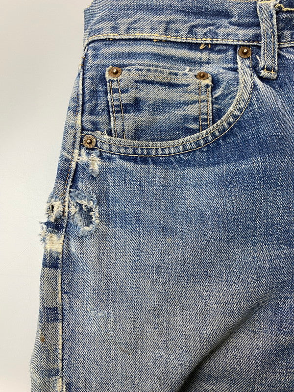 【現状渡し品】【メンズ】 Levi's リーバイス 60’s 501 DENIM PANTS VINTAGE 60年代 501 デニムパンツ ボトムス ジーンズ BIG E ボタン裏刻印 2 ヴィンテージ 157-251210-kk-60-min サイズ：表記なし 下記参照 カラー：ライトインディゴ 万代Net店