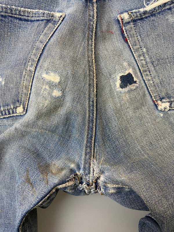 【現状渡し品】【メンズ】 Levi's リーバイス 60’s 501 DENIM PANTS VINTAGE 60年代 501 デニムパンツ ボトムス ジーンズ BIG E ボタン裏刻印 2 ヴィンテージ 157-251210-kk-60-min サイズ：表記なし 下記参照 カラー：ライトインディゴ 万代Net店